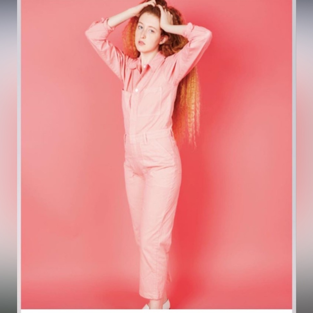 Big Bud Press Pink Jumpsuit Casual Cotton Blend